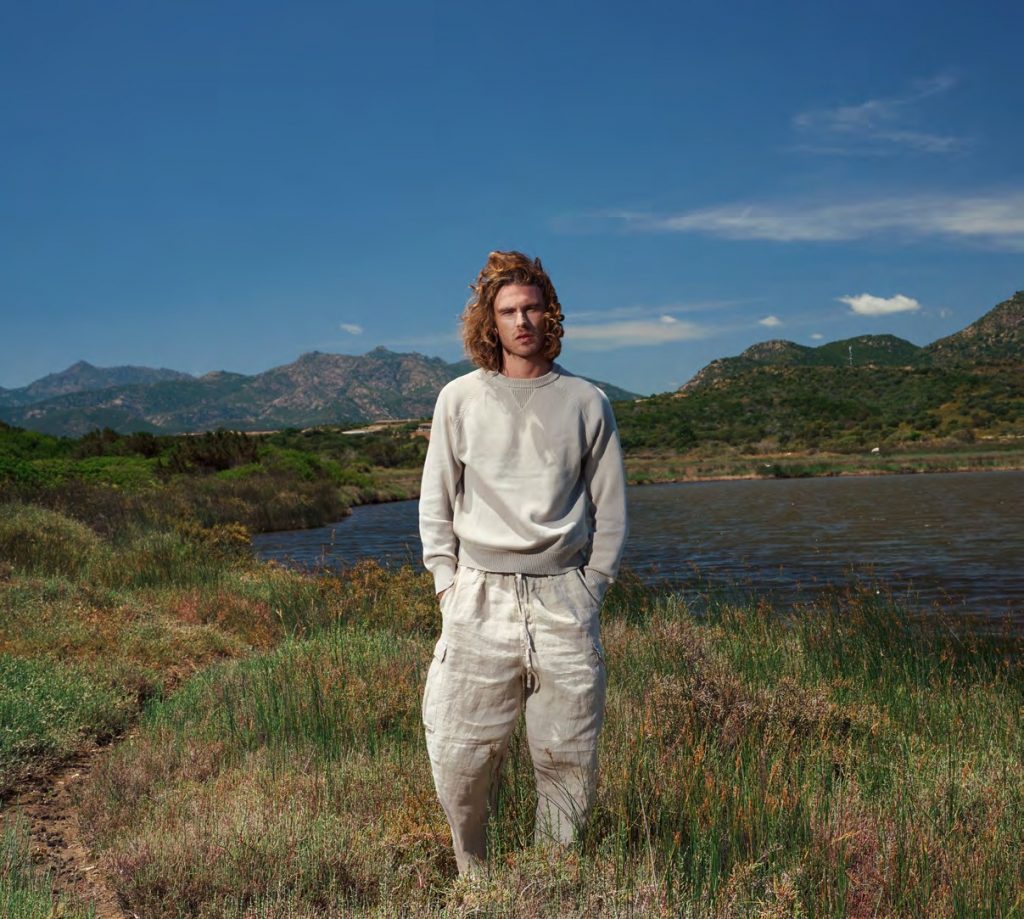 KEELING collection photographed in a natural landscape